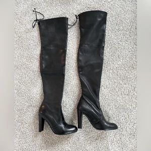 Stuart Weitzman Leather Highland Boots